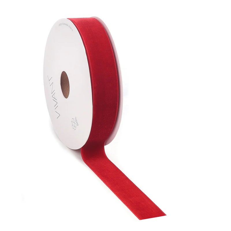 Punainen samettinauha 25mm