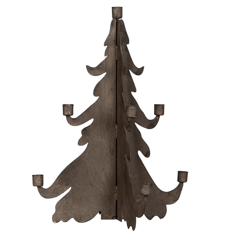 Metallinen kynttelikk&ouml; kuusi 34x47cm