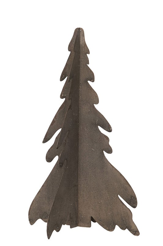 Ruosteen v&auml;rinen metallikuusi 25cm