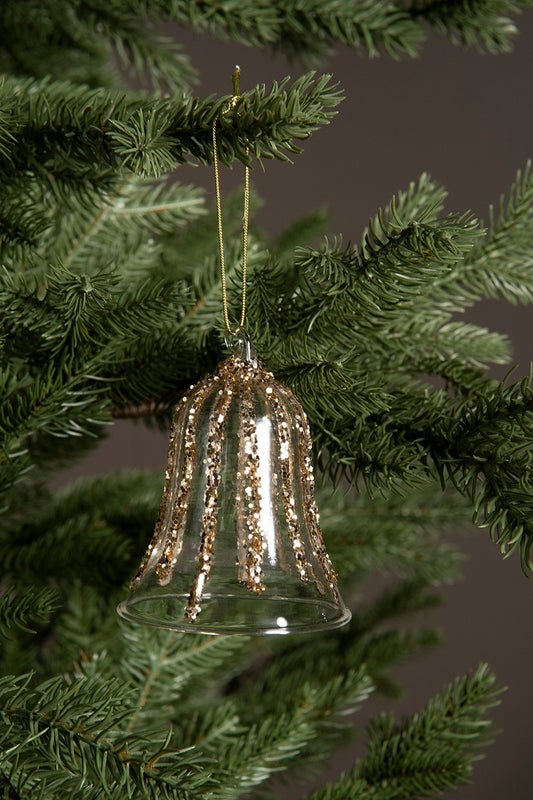 Kuusenkoriste Lasikello 4kpl/setti