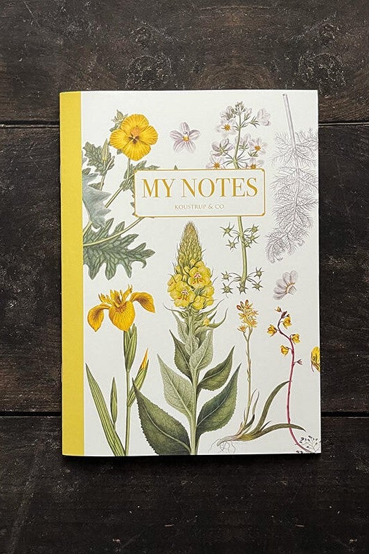 Yellow Floral I muistikirja