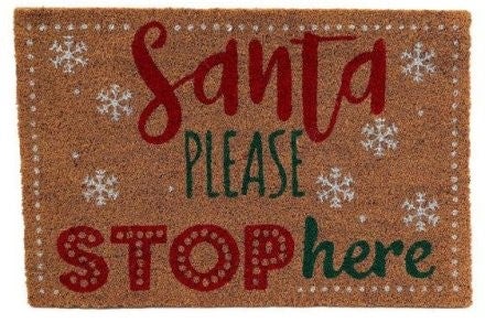 Santa please stop here ovimatto 60x40cm