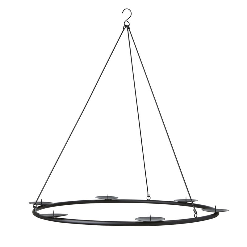 Musta kynttil&auml;kruunu kuudelle kynttil&auml;lle