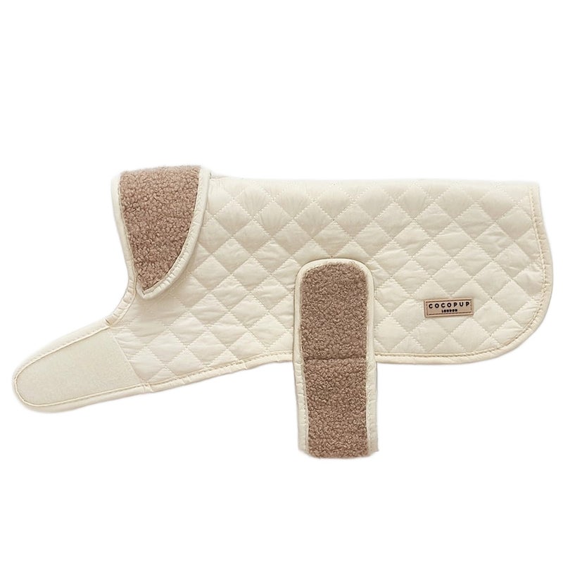 Kerman v&auml;rinen tikattu koiran Luxe takki koossa XS-M