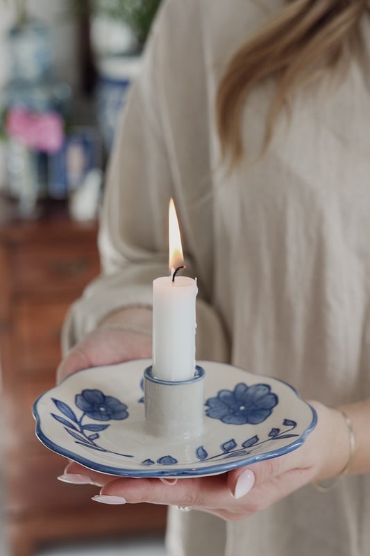 Florea Blue kynttil&auml;njalka 13x10x8cm