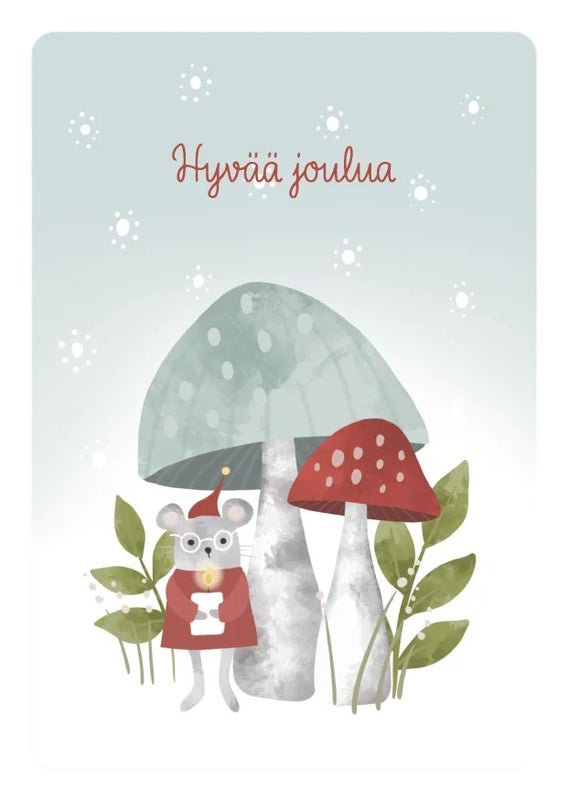 Hyv&auml;&auml; Joulua 1-osainen joulukortti