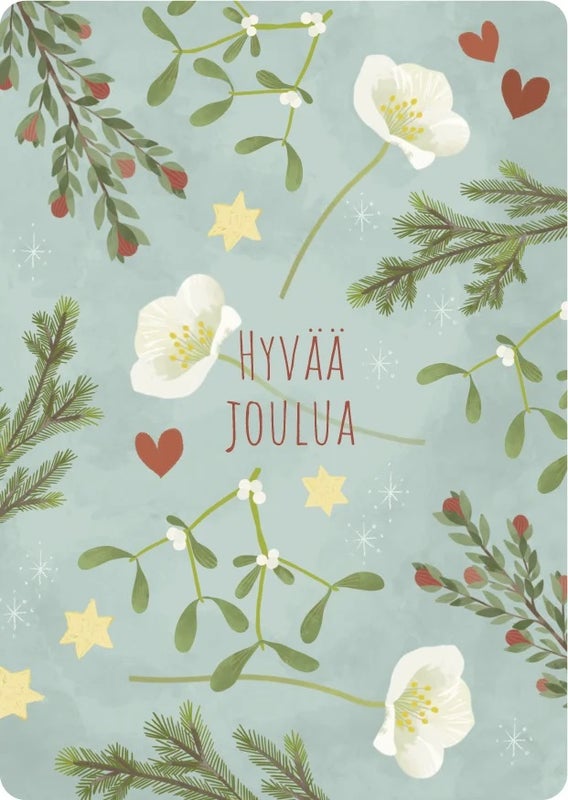 Leikkokukat 1-osainen joulukortti