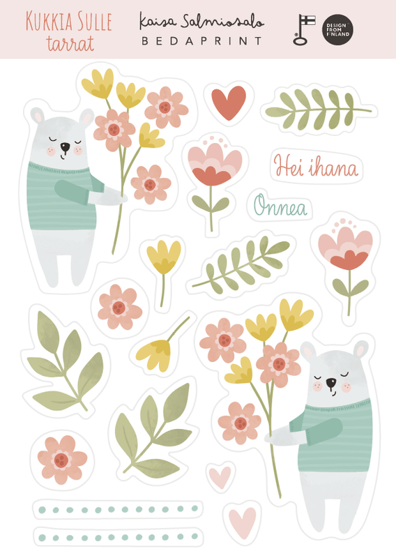 Kukkia sulle tarra-arkki