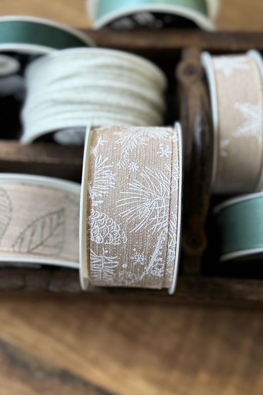 Koristenauha pellava, havunoksat 3,3cmx2m