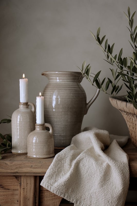 Rustic kynttil&auml;njalat ja kannu