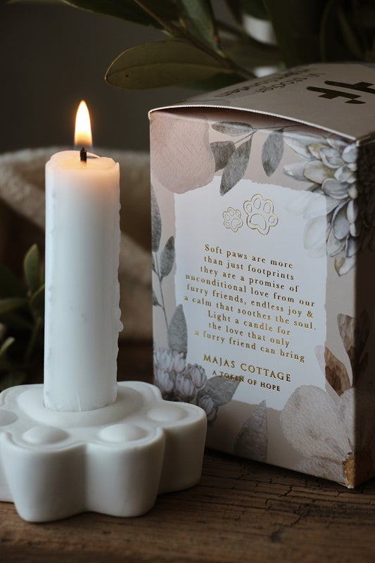 Kynttil&auml;njalka Soft Paws lahjapakkauksessa