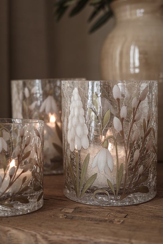 Kynttil&auml;lyhty Helmililja kahdessa koossa